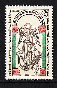 Франция, 1966, 1000 лет монастырю, 1 марка